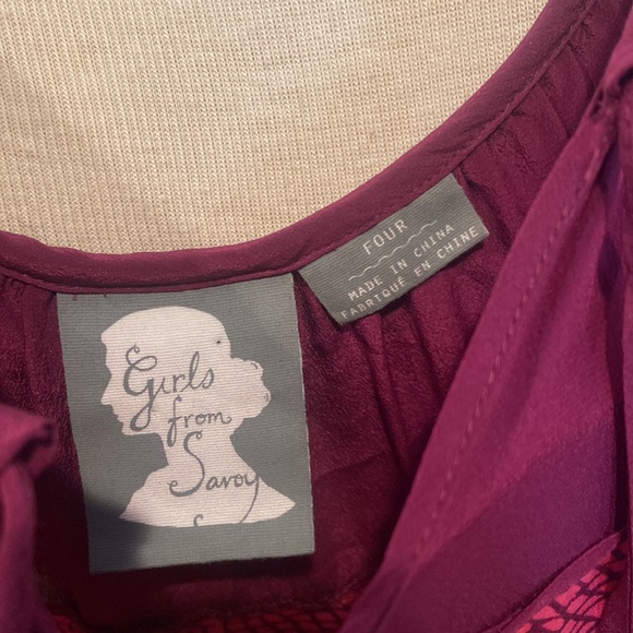 Anthropologie Girls From Savoy 100% Silk Bouquet Toss Dress - Picture 3 of 6